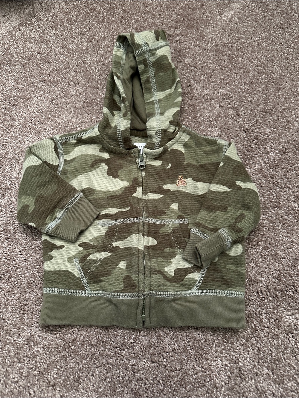 Baby GAP Camouflage Zip-Up Hoodie Size 3-6 months